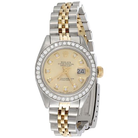 ladies rolex silver jubilee with diamonds|Rolex datejust champagne diamond dial.